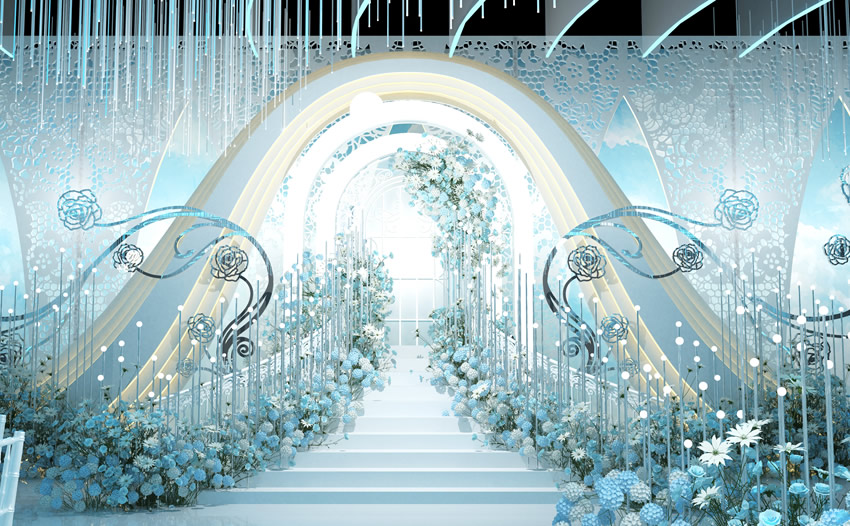 垦利釡香烙馍村水晶厅效果展示